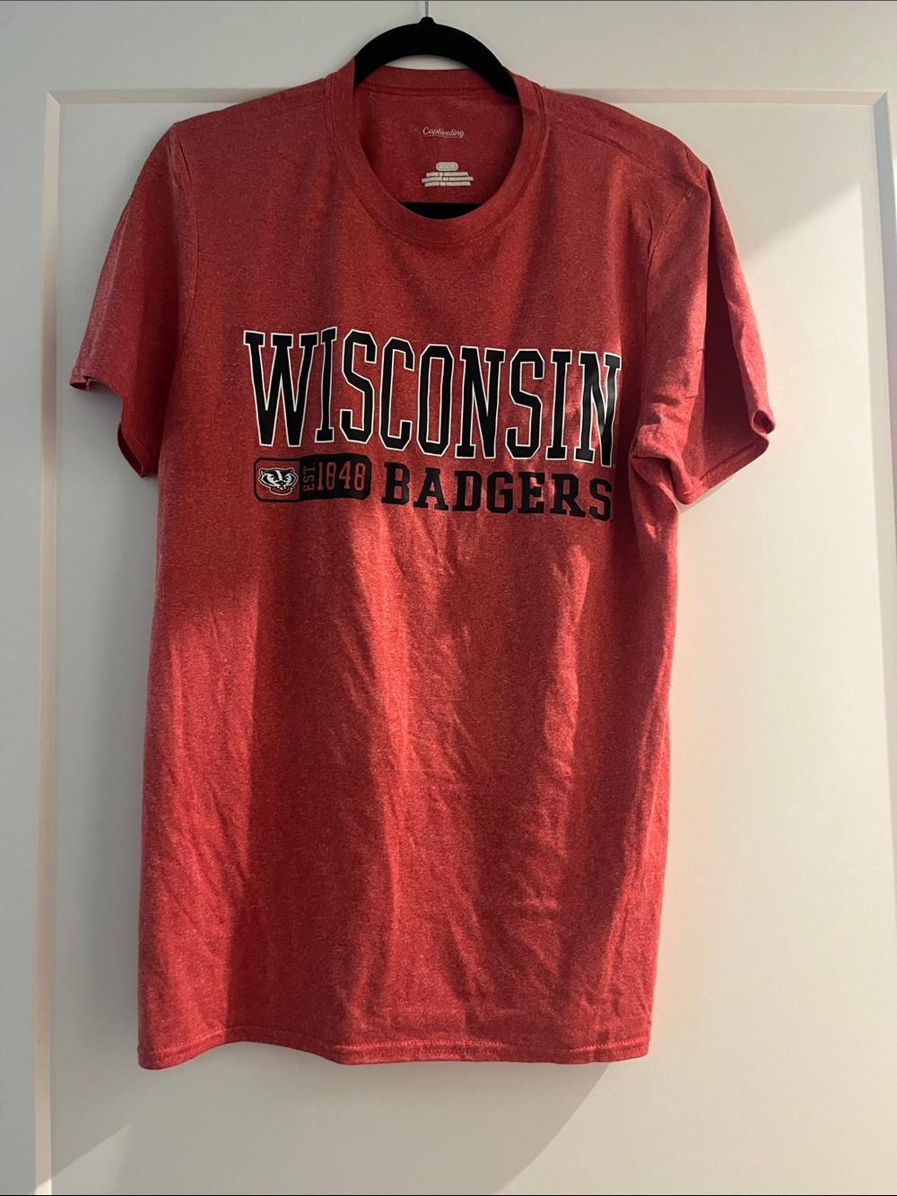 Comfort Wash Wisconsin Badgers Short-Sleeve Tee - Red